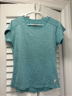 Stio Icefloe Short Sleeve Tech Tee Turquoise Rest Heather Size Small